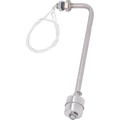Rosvola Commutateur de capteur de niveau d'eau, contrôleur de boule de flotteur de liquide en acier inoxydable 304 AC 0 à 220V. (1/5)