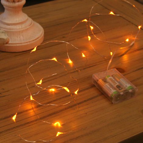 2m Battery Power Firefly LED Wire Fairy Lights Indoor Home Decoration (1/3)