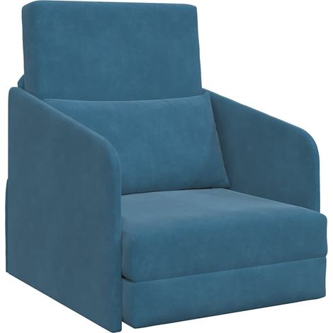 Canapé-lit,Canapé convertible Bleu 65 x 80 x 83 cm Velours CFW40769 (1/5)