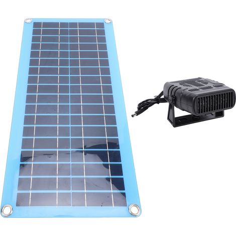 Chauffage solaire portable 30 W pour voiture, alimenté par l'énergie solaire, avec protection contre la surchauffe, pour le séchage, le chauffage, la niche pour animaux et les équipements de protectio (1/5)