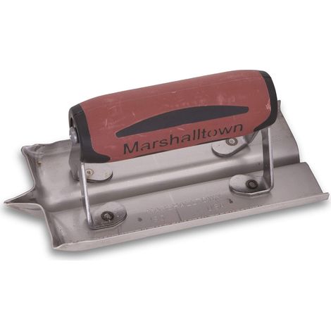 Groover Marshalltown - R 6 mm, L 13 mm, P 13 mm con impugnatura Durasoft, in acciaio inossidabile, utensili per pavimenti e calcestruzzo, dimensioni: 152x76 mm