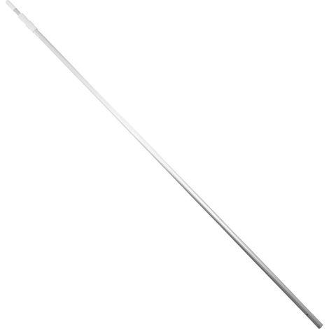 Linxor – Manche télescopique aluminium 2.62 m à 7.20 m – Fixation universelle 30 mm – Pour épuisette, balai, brosse – Léger et maniable