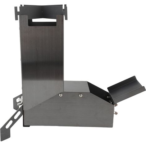 Réchaud à bois de camping professionnel pliable en acier inoxydable, efficace et portable, idéal pour le camping, la randonnée et la cuisine en plein air. (1/5)