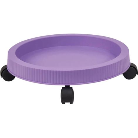 Chariot de support pour plantes Purple Saucer avec roues