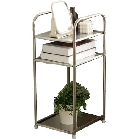 Badezimmer-Standregal im minimalistischen Stil, große Tragfähigkeit, hohe Belastbarkeit, 3-stöckiges Edelstahl-Badezimmerregal (1/5)
