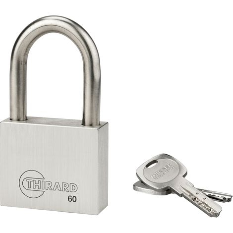 THIRARD - Cadenas à clé INOX, inox, anse inox, 60mm, 2 clés - THIRARD (1/4)