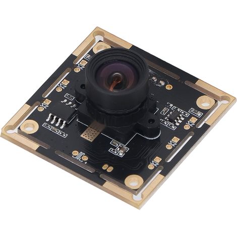 Module caméra PCB noir 1280x720 USB2.0 MJPEG 30FPS OV9732 1/4po focale manuelle 100° panoramique distorsion QR code reconnaissance visage (1/5)