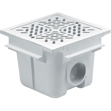 Sumidero AstralPool cuadrado 210 × 210 mm para piscina de hormigón salida lateral 2" (1/2)