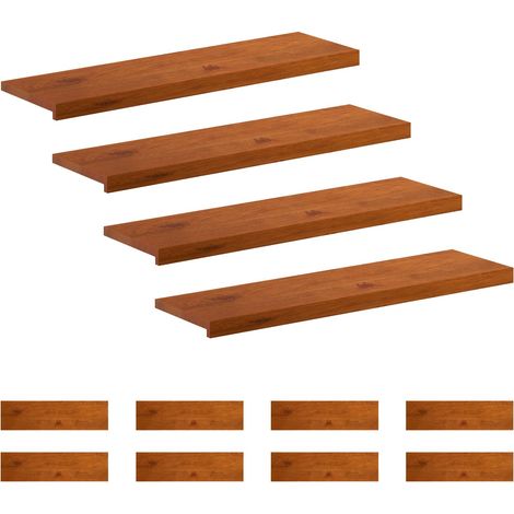 Nez de marche 12 pièces 100 x 30 x 2 cm Marron vidaXL