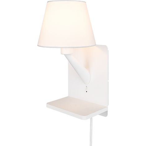 Applique, metallo, bianco opaco, 16x31x18 cm, Comfort (1/4)