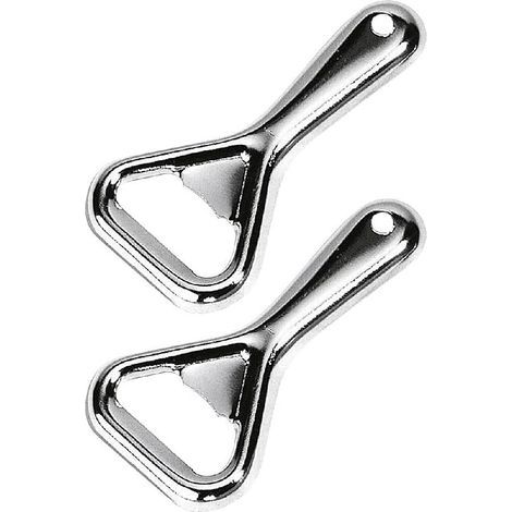 Ouvre-bouteille en métal, lot de 2, acier argenté, 8 x 4 cm (1/5)