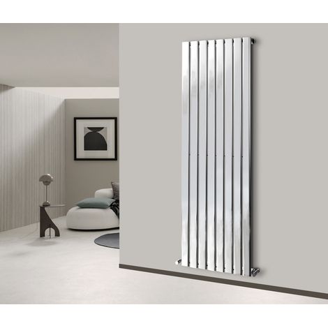 1600x544 Vertical Flat Panel Radiator Bathroom Central Heating Radiators Single Column Chrome (1/4)