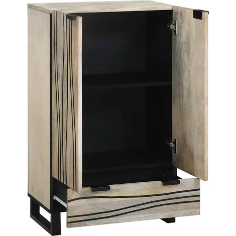 Buffet，Meubles et étagères de rangement pour médias Blanc et Noir CFW663175 (1/5)
