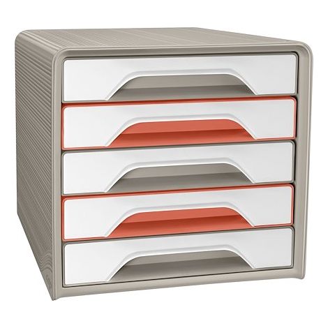 Module de classement Cep Smoove Arctic 5 tiroirs - terracotta