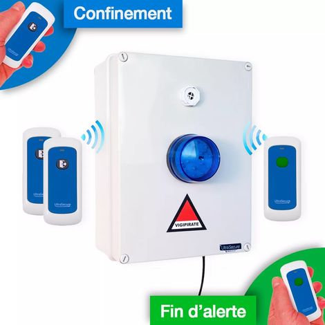 Kit PPMS '1 à 2 classes' alerte / confinement / attentat-intrusion / terrorisme - modulable sans-fil longue distance (1/5)