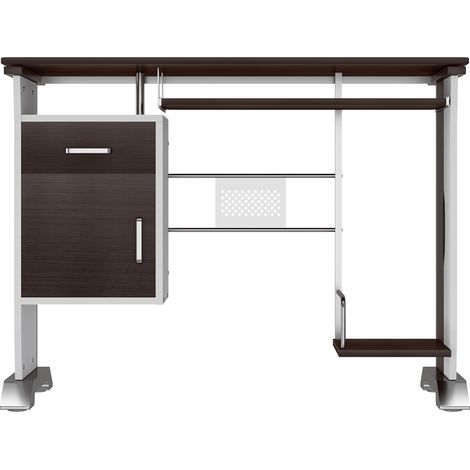 Bureau d'ordinateur en bois noyer avec tiroir (1/5)
