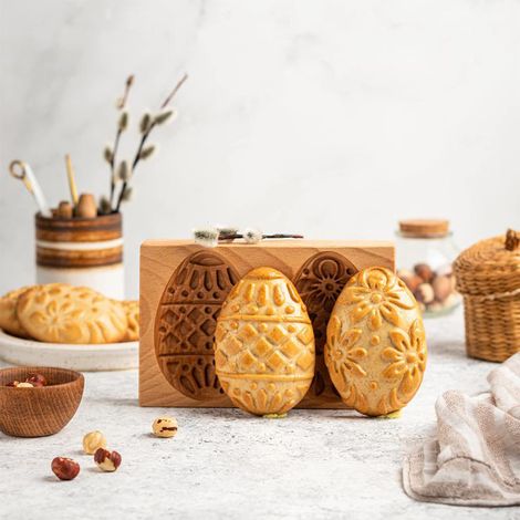 Weihnachtliche Ausstechformen aus Holz zum Backen (1/5)