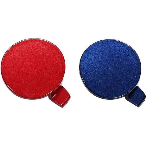 Lot de 2 caches pour crochet de remorquage de pare-chocs avant compatibles avec Tesla Model 3 (2017-2021), en ABS, bleu et rouge (QAQ) (1/5)