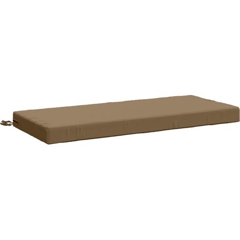 Cojín de banco SOEST 100% Poliéster Topo 120 x 50 x 8 cm vidaXL