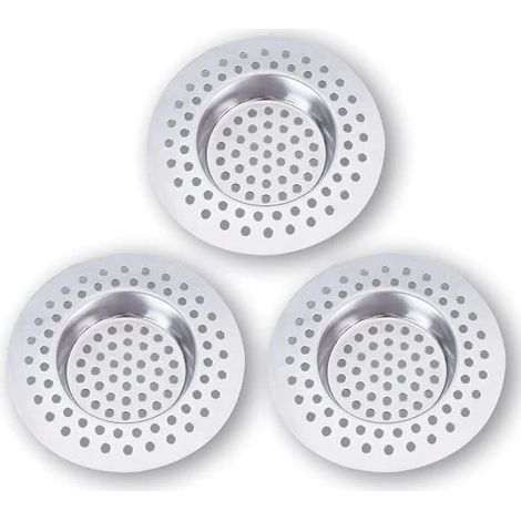 hair strainer shower filter stainless steel (set of 3)