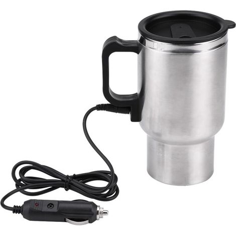 Tasse chauffante de voyage en acier inoxydable Incar électrique 12V 450ml, tasse de café, de thé, de voiture (1/5)