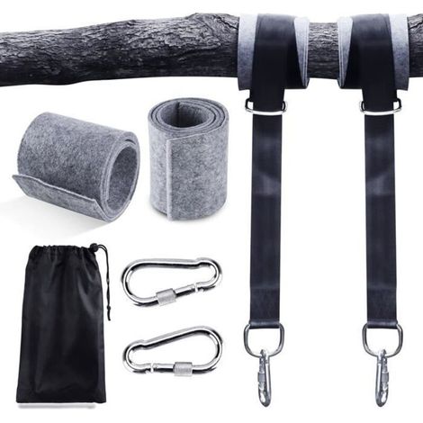 Hammock Straps - Ultra Strong - 150CM - 2 Carabiners - 500KG Load Capacity - Black (1/5)