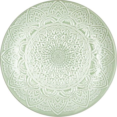 Assiette Sahara en Céramique Design Moderne 27 cm Vert (1/5)