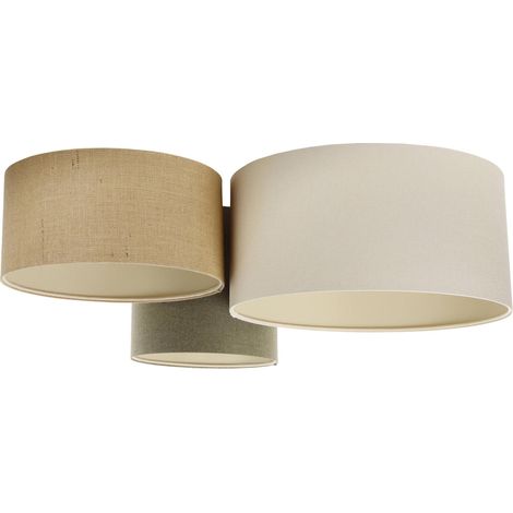 Plafonnier boho élégant tissu crème réglable pour salon moderne - Beige crème doux (1/4)