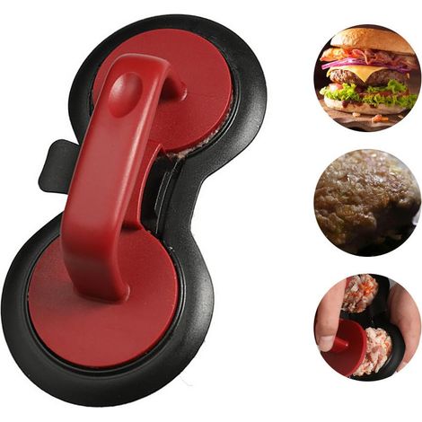 Doppelt geformte Burgerpresse, antihaftbeschichtete Patty-Form für Hamburger, Küchengerät zur Herstellung von Hackfleischsteaks. (1/4)
