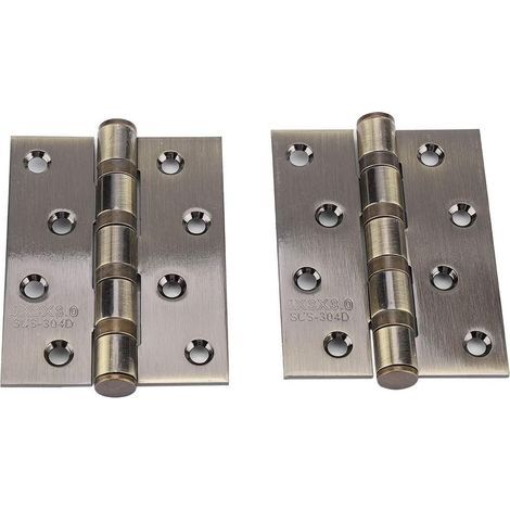 Charnières Inox Épaisseur 3mm Paumelle pour Porte en bois Charnière à Visser au Placard Lourd (1/5)