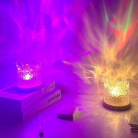 Lampe en Cristal LED,Lampe de Table en Cristal,RGB Lampe de Table en Diamant en Cristal (1/4)