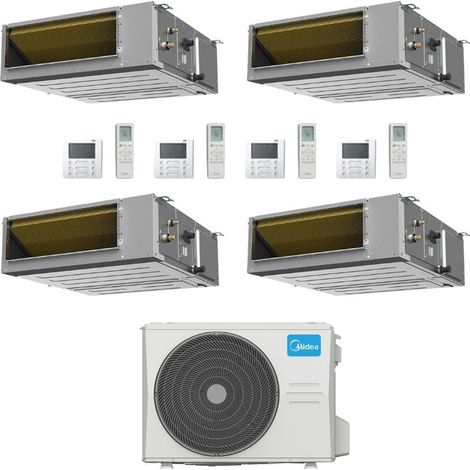 Midea Climatizzatore Canalizzato Quadri Split serie A7 MTJ 9+9+12+12 con M5OE-42HFN8-Q Inverter R 32 Wi-Fi Classe A++
