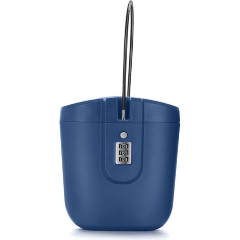 Petit coffre-fort Creative Portable Color Safe Box Serrure à combinaison à 3 chiffres avec fil d'acier Outdoor Camp Sports Beach Seau Security Storage Box(Blauw) (1/5)