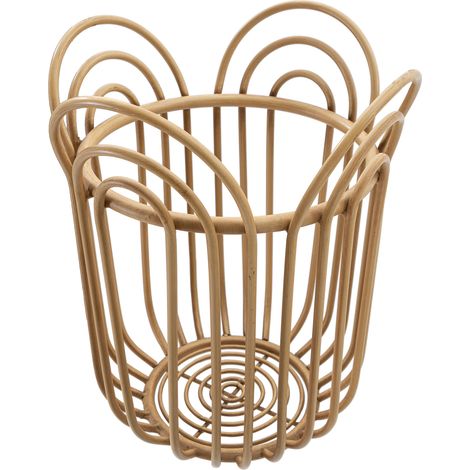 Damonono, Vaso Portavaso Finiture in Rattan, Marrone Rovere (1/5)