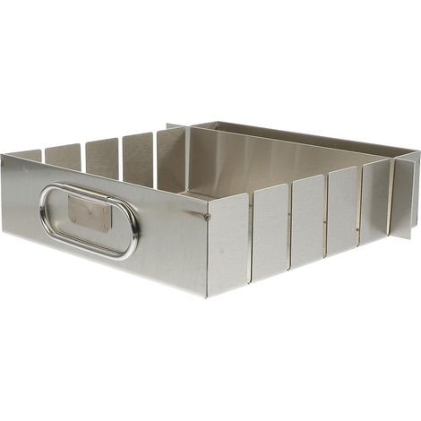 Moule à nougat rectangulaire en acier inoxydable avec séparateurs antiadhésifs (1/4)