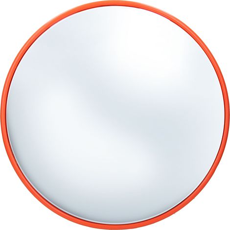 ECD Germany Espejo de Tráfico Ø 30 cm con Soporte Giratorio Rojo Irrompible Retrovisor de Seguridad Resistente a la Intemperie Reflejo de Vigilancia Panorámico Espejo Convexo Facilita Entrada y Salida (1/5)