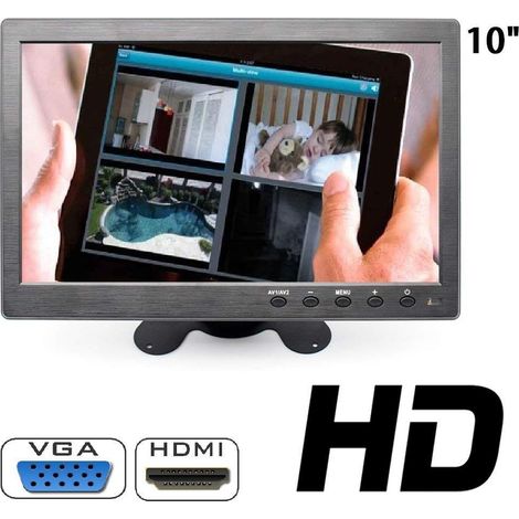 Monitor 10.1 Pollici HD LCD Display Led TFT VGA AV BNC HDMI peso circa 680 gr (1/4)