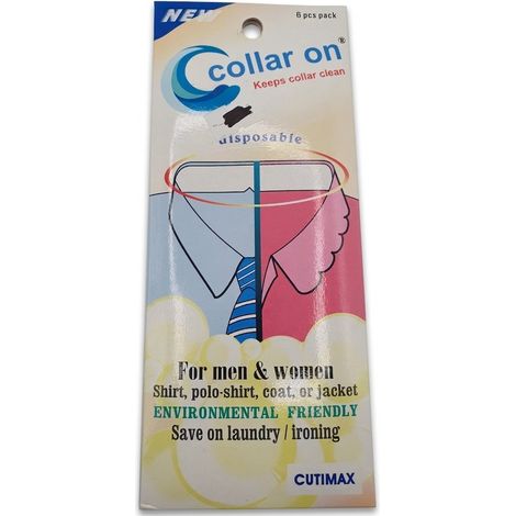 CUTIMAX Collar on - Protection de col jetable - Pour homme et femme - Écologique, économie de lavage et repassage - Voir photos pour détails