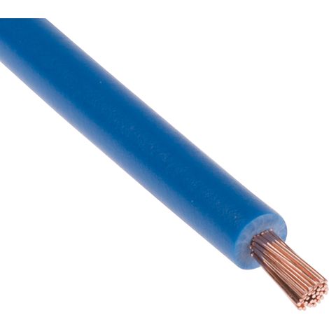 RS PRO Fil de câblage, section 1 mm², 1000 V Bleu Cuivre, Maximum +70 °C, 25m ( Prix pour Bobine de 25 Mètres )