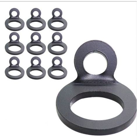 Set of 10 Tie-Down Rings, Stainless Steel Trailer O-Hooks, Fixing Rings, O-Rings for Trailers, Cars, Trucks, Camping (1/5)