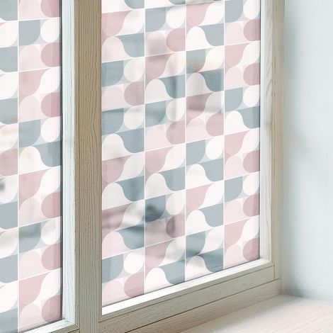 Film pour Vitre Intimité 50x146 cm Vitrail Collés sur le Verre Protection PVC pour Chambre Cuisine Salle de Bain Adhésif Décoratif Motifs pastel (1/5)