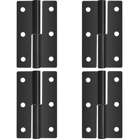 4 Pièces Charnières de Porte,Charnière Démontable,62x37x1,5mm Charnières Démontables Pliable,Charnières Démontables pour Portes Intérieures Extérieures Meubles Armoires Industrielles (1/5)