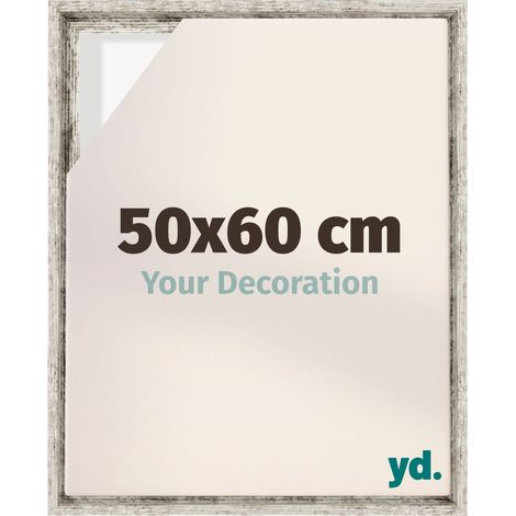 Your Decoration - Cadre flottant - Blanc Vintage - Cadre en caisse américaine pour toile sur chassis - MDF - Lyon (1/5)
