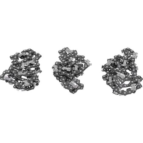 3Pcs Chaîne Tronçonneuse Universelle 3/8 Pas 1,3mm Guide Épaisseur Dent pour Craftsman 12 Pouces 45 Maillons (1/5)
