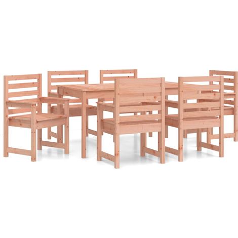 Maison Exclusive - 7-tlg. Garten-Essgruppe Massivholz Douglasie