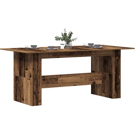 vidaXL Table à manger vieux bois 180x90x76 cm bois d'ingénierie (1/5)