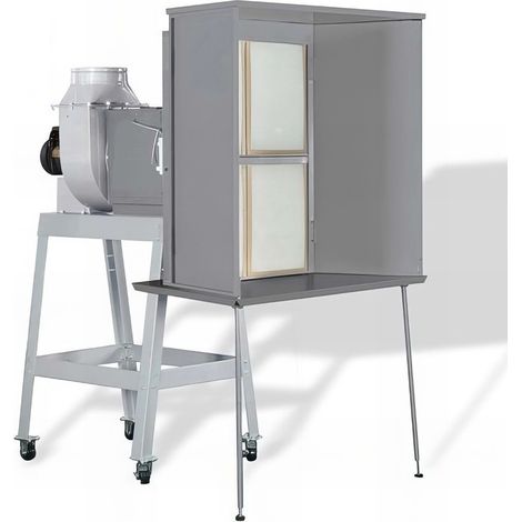 Cabine de finition 3840 m3/H – Moteur 1500 W 230 V – Filtration haute capacité pour vernissage sans poussière – Encombrement réduit – Holzprofi