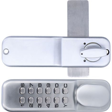 Verrou à combinaison mécanique antivol pour porte vitrée bidirectionnelle, porte en bois, usage bureau (1/5)