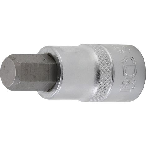 BGS Bit-Einsatz  lunghezza 55  mm attacco  quadro interno  12,5 mm  (1/2") esagono  interno 15/32"  - 2737