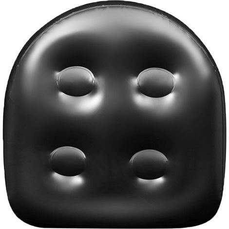 Coussin De Siège D'appoint De Spa Coussin D'oreiller De Bain à Remous Gonflable Noir (1/5)